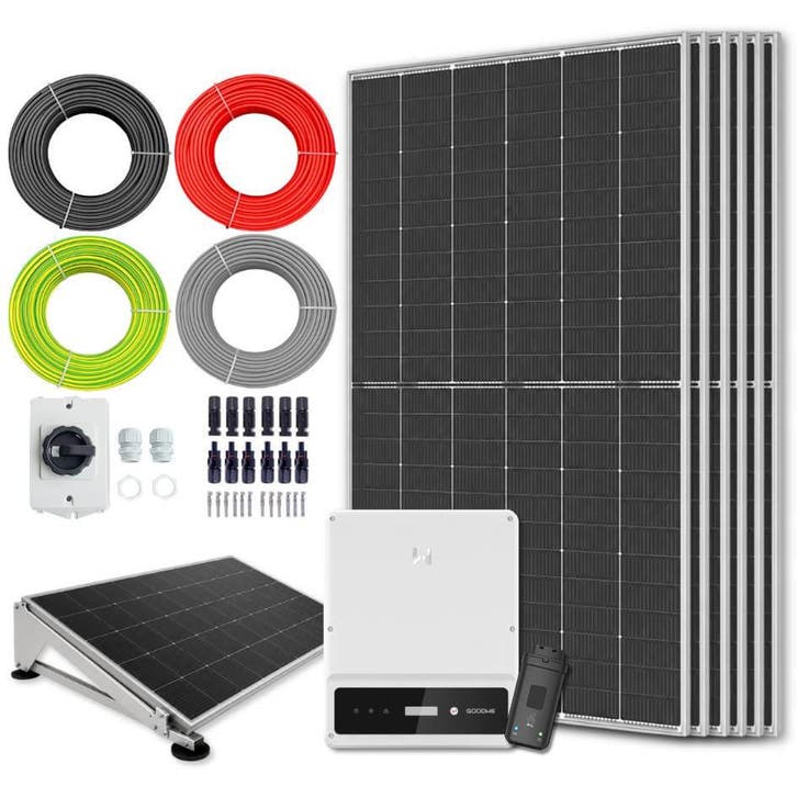 Zonnepanelen pakket voor platdak - 3.4 kW - 6x 560, Doe-het-zelf en Bouw, Zonnepanelen en Toebehoren, Ophalen of Verzenden