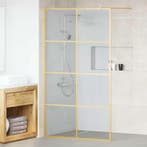 vidaXL Inloopdouchewand Goud 115 x 195 cm gehard glas, Verzenden