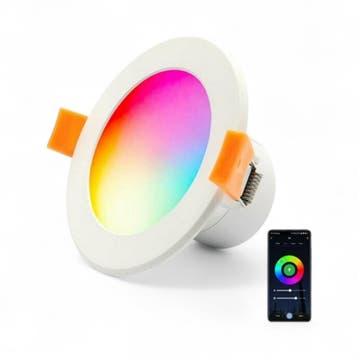Wifi Inbouwspots (2-pack) | RGB WW+CW | 7W | 90mm inbouw | 1, Verzenden