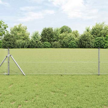 vidaXL gelast draadhek met grondbevestiging 50 x 0,8 m, Verzenden
