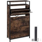 tectake Schoenenkast - Industrieel hout donker, rustiek, 61, Verzenden