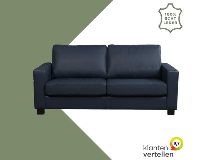 Leren bank Energy - 2,5 zits - Toledo Kobalt (blauw) -, Antiquités & Art, Antiquités | Meubles | Chaises & Canapés, Enlèvement ou Envoi
