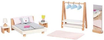 Goki Houten Poppenmeubels Slaapkamer, 18dlg., Verzenden, Nieuw
