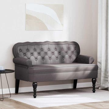vidaXL Chesterfield Bank Grijs 119,5 x 64,5 x 75 cm, Verzenden, Nieuw