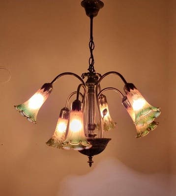 Orion - Plafondlamp - Brons, Glas, Nieuw