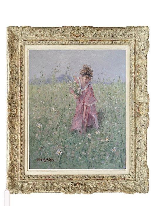 Chris van Dijk (1952) - Impressionist  Bouquet des fleurs, Antiquités & Art, Art | Peinture | Classique