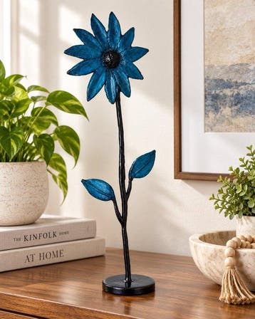 Derme Abdoulaye - sculptuur, Grande Fleur - 45 cm - Koud