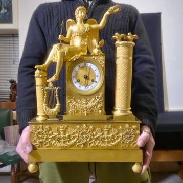 Figurale pendule Empire - Verguld brons - 1820 - APOLLON