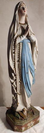 Statue, Madonna Immacolata - 85 cm - Plâtre, Peinture, Bois