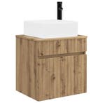 vidaXL Wandgemonteerde wastafelmeubel Artisanaal eiken 49 x, Verzenden