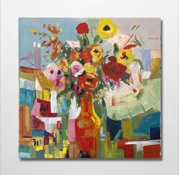 Nguyn V.L (1993) - Ébullition de Couleurs 80 80 cm