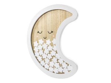 Houten Gastenboek Maan 38,5cm, Verzenden