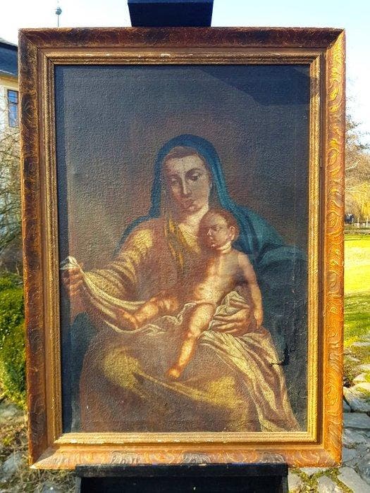 Oostenrijkse school (XVIII) - Madonna and Child, Antiquités & Art, Art | Peinture | Classique