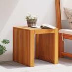 vidaXL Bijzettafel Olie Natuurlijk 43 x 36 x 40 cm Massief, Tuin en Terras, Tuintafels, Verzenden, Nieuw