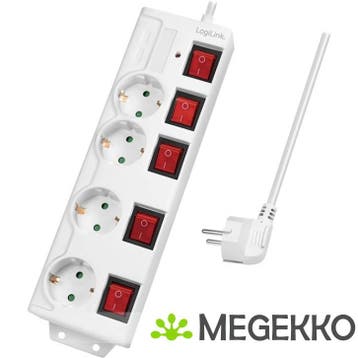 LogiLink LPS252 power uitbreiding 1,5 m 4 AC-uitgang(en), Verzenden, Nieuw