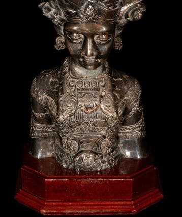 Orientalist bust - Sterling silver (925) - Indonesia - 20th, Antiquités & Art