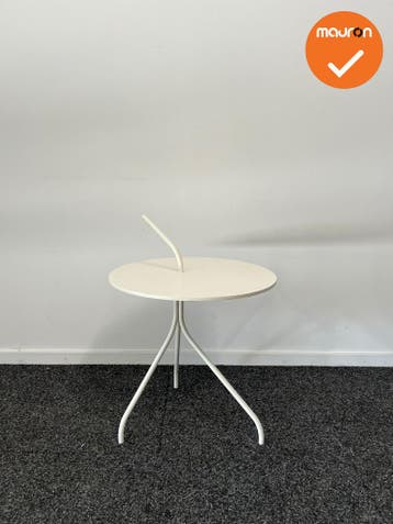 Bijzettafel Bert Plantagie - Triple - rond 45cm - Wit metaal, Ophalen of Verzenden, Tafel