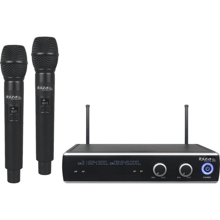 Ibiza 2-kanaals Draadloos Microfoonsysteem, Muziek en Instrumenten, Microfoons