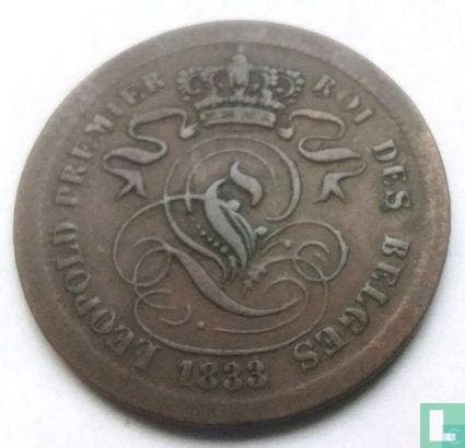 België 2 centimes 1833 (muntslag), Postzegels en Munten, Munten | België, Losse munt, Verzenden