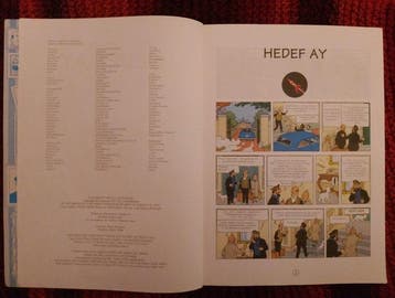 Tintin 16 in Turkish - Hedef Ay - 1 Album - Herdruk/1998