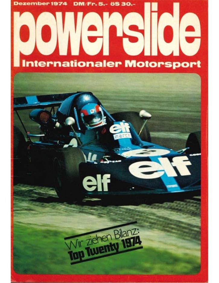 1974 POWERSLIDE MAGAZINE 12 DUITS, Boeken, Auto's | Folders en Tijdschriften, Ophalen of Verzenden