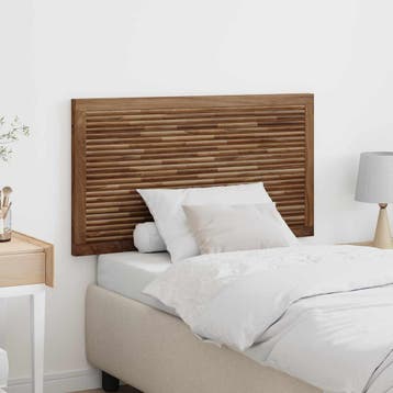 vidaXL Bed Hoofdbord Naturel Massief Teakhout, Verzenden, Nieuw