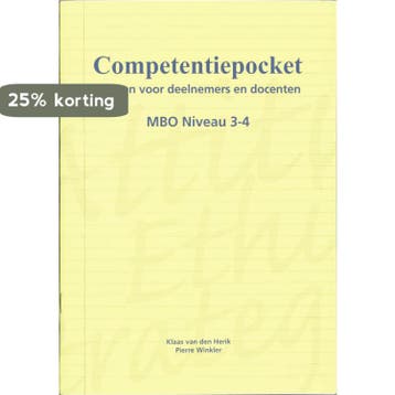 Competentiepocket MBO niveau 3-4 9789087710996 P. Winkler, Verzenden, Gelezen, P. Winkler