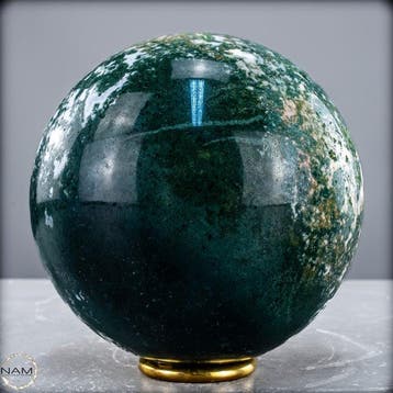 Zeldzaam natuurlijk artistiek mos – agaat Sphere, Brazilië-