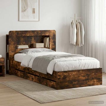 vidaXL Bedframe met opbergruimte en hoofdbord met lade, Huis en Inrichting, Slaapkamer | Bedden, Verzenden, Nieuw