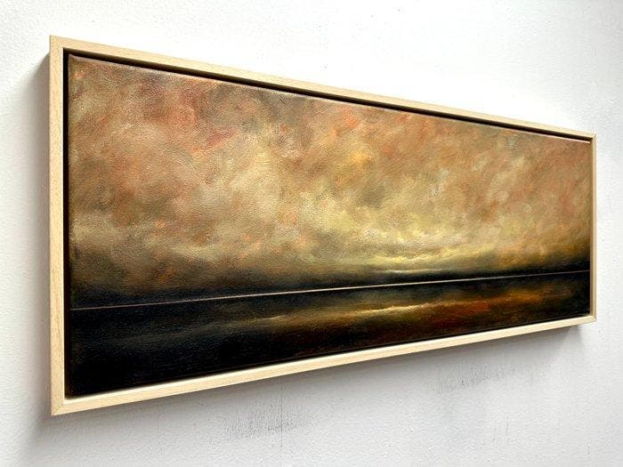 Joost Verhagen - Panoramic Bergen Sky, Antiquités & Art, Art | Peinture | Moderne