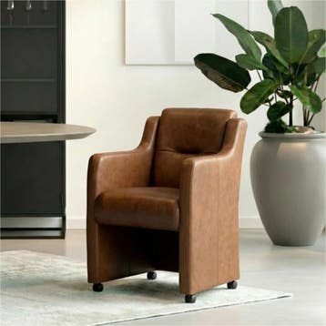 Set van 8 Leren eetkamerstoelen Mass - Vintage Brown, Ophalen of Verzenden