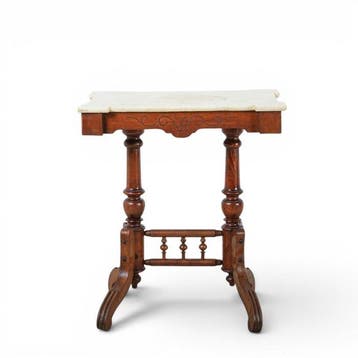Salontafel - Walnoot, Marmer