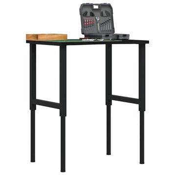 vidaXL Werkbank 80x60x(71,5-98) cm eikenhout donkerbruin, Verzenden