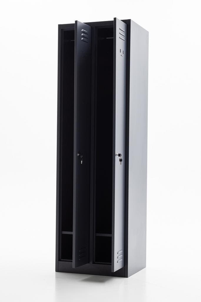 Metalen Lockerkasten met kledingroede 60x50x195 - Antraciet, Maison & Meubles, Armoires | Casiers, Enlèvement