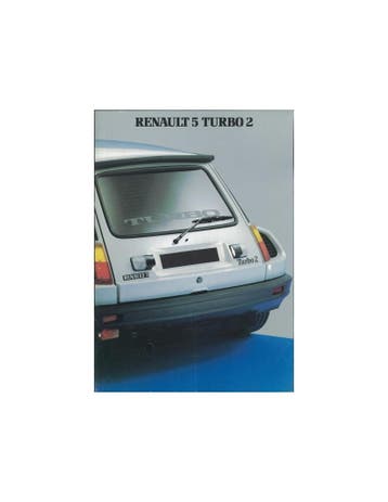 1983 RENAULT 5 TURBO 2 BROCHURE FRANS, Ophalen of Verzenden