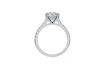 Ring - 14 karaat Witgoud - 2.29ct. tw. Diamant (Lab-grown) -, Handtassen en Accessoires, Ringen, Nieuw