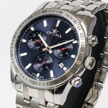 Optima - Swiss Made Chronograph Watch - OSC432-SS-9 - Sans, Nieuw