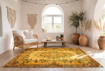 Jaune vintage - Tapis - 225 cm - 120 cm - avec certificat, Nieuw
