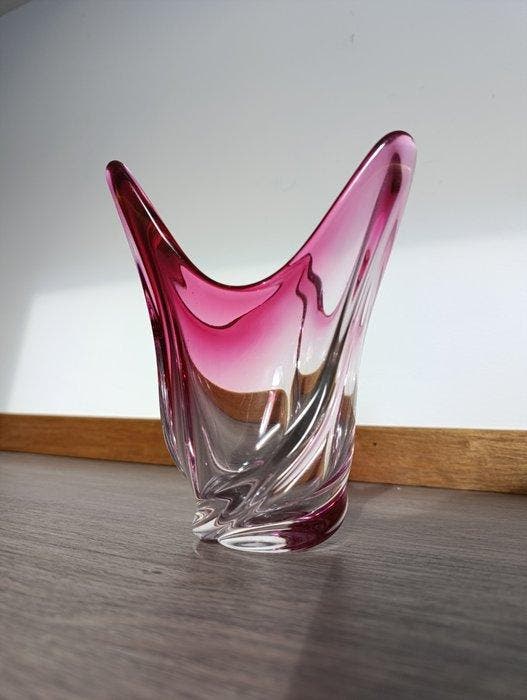 Val Saint Lambert - Vaas - Kristal, Antiek en Kunst, Antiek | Glaswerk en Kristal