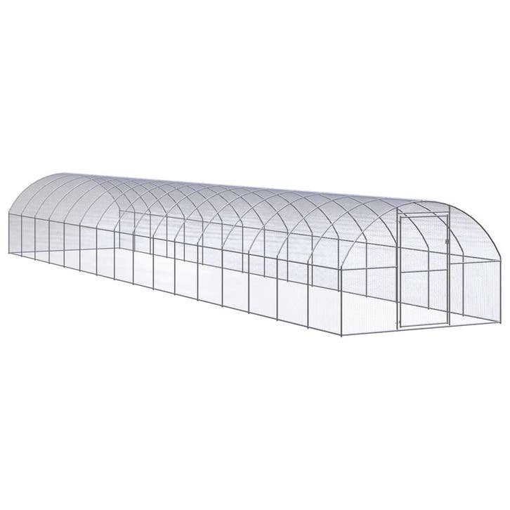 vidaXL Kippenren 3x16x2 m gegalvaniseerd staal, Animaux & Accessoires, Rongeurs & Lapins | Cages & Clapiers, Envoi