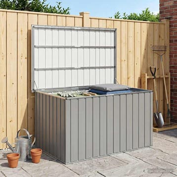 vidaXL Tuinbox 149x99x93 cm grijs, Verzenden