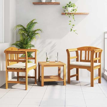 vidaXL Rozenbank Natuurlijk 68,5 x 46 x 82,5 cm Massief, Verzenden