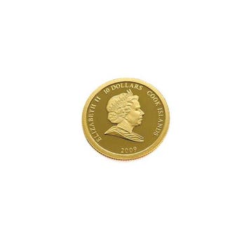 Îles Cook. 10 Dollars 2009 - Knut Hamsun