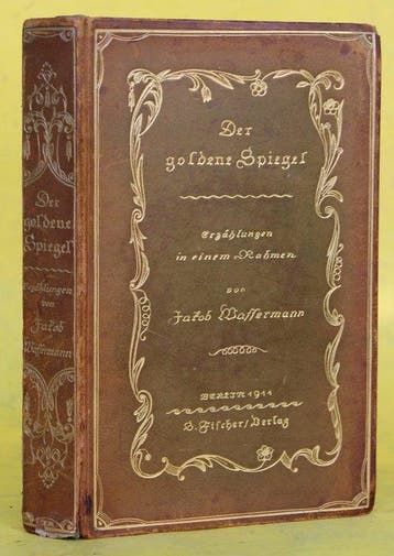 Jakob Wassermann - Erstausgabe,Ganzleder,Der goldene Spiegel
