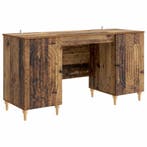 vidaXL Bureau met plank Oud hout 142,5 x 50 x 75 cm Bewerkt, Verzenden