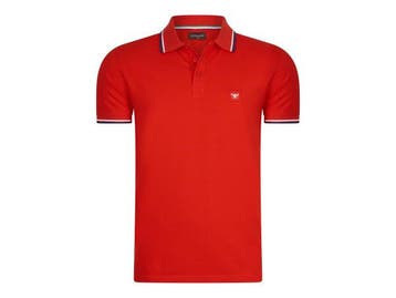 Veiling - Cappuccino Italia Polo Applique Pique - Rood - M, Kleding | Heren, T-shirts, Nieuw