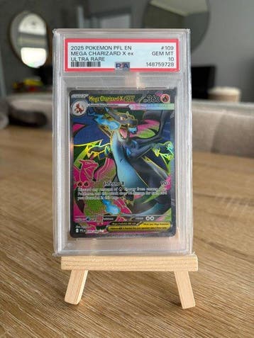 Pokémon - 1 Graded card - Charizard 109 Foil - PSA 10, Hobby en Vrije tijd, Nieuw