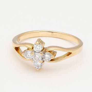 Bague - 18 carats Or jaune Diamant (Naturelle), Bijoux, Sacs & Beauté