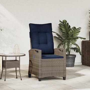 vidaXL Ligstoel voor Tuin 56 x 60 x 112 cm staal, Verzenden, Nieuw