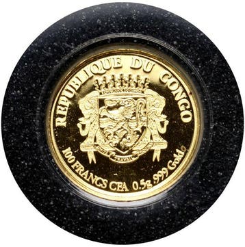 Congo. 100 Francs 2016, 30 Years of Liberty-Eagle, 0.5gr.